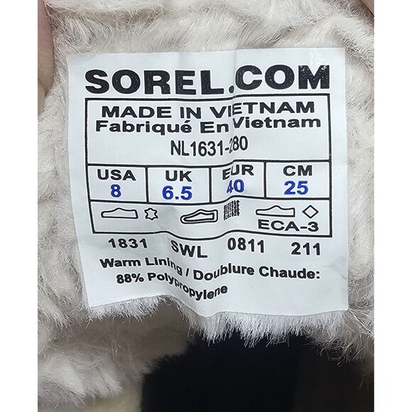 Sorel Women’s Size 8 Tivoli Waterproof Duck Fleece Leather Winter Boots Tan - Picture 11 of 16